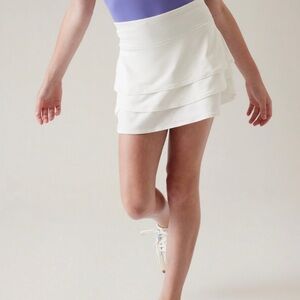 Athleta Girl White Tiered Skort
